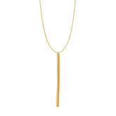 14k Yellow Gold Hanging Bar Necklace, 24" fine designer jewelry for men and women